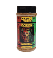 Island Spice "Kansas City Butt Rub" Jerk Seasoning, Caribbean-BBQ Fusion Dry Rub, Perfect for Pork Beef Chicken Seafood Ribs and Vegetables, Premium Spice Blend 12 Oz
