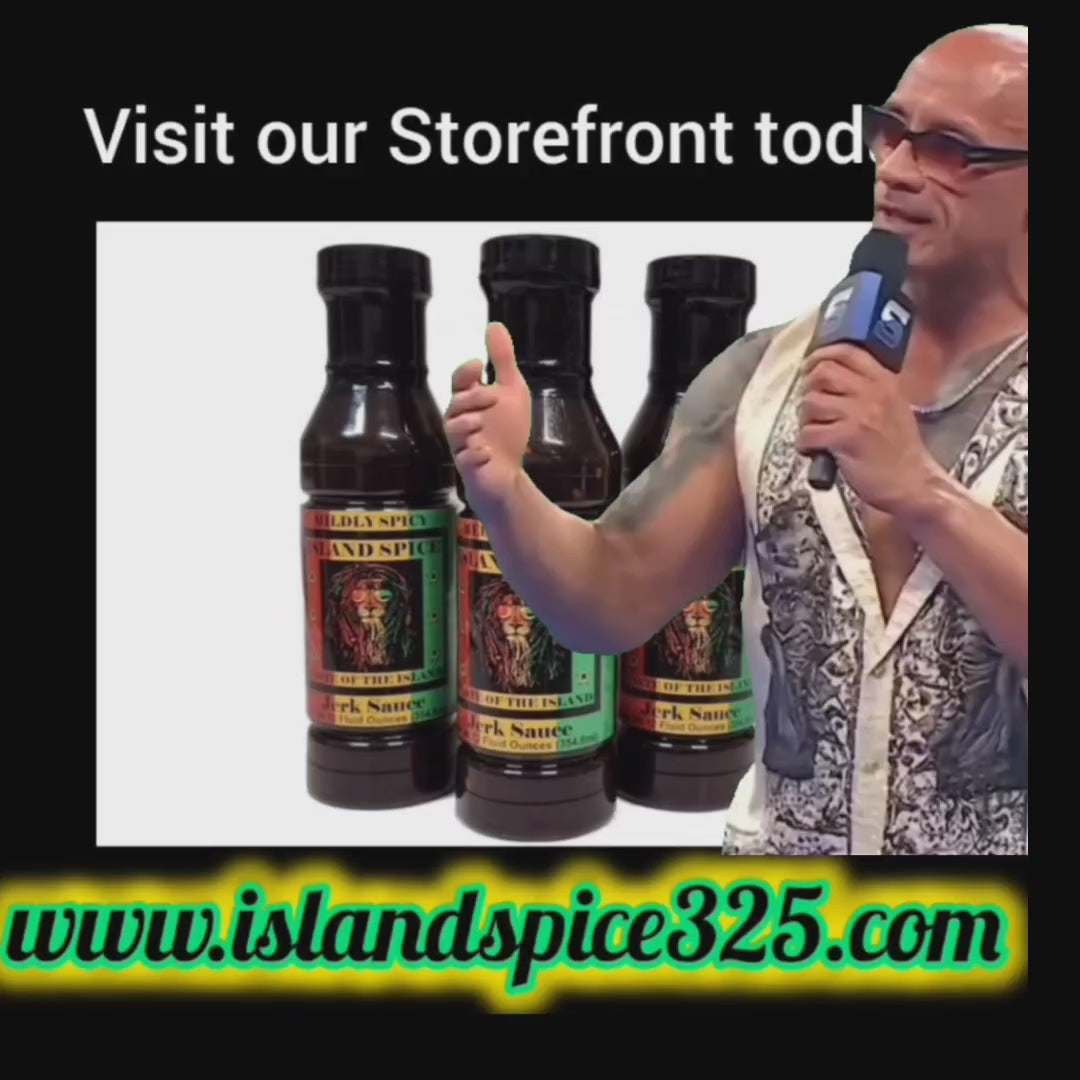 Island Spice “Taste of the Island” Jerk Sauce (Extra Spicy), Jamaican BBQ Sauce, Perfect Condiment for Chicken Pork Beef Seafood Burgers and Vegetables, 12oz