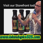 Island Spice “Taste of the Island” Jerk Sauce (Extra Spicy), Jamaican BBQ Sauce, Perfect Condiment for Chicken Pork Beef Seafood Burgers and Vegetables, 12oz